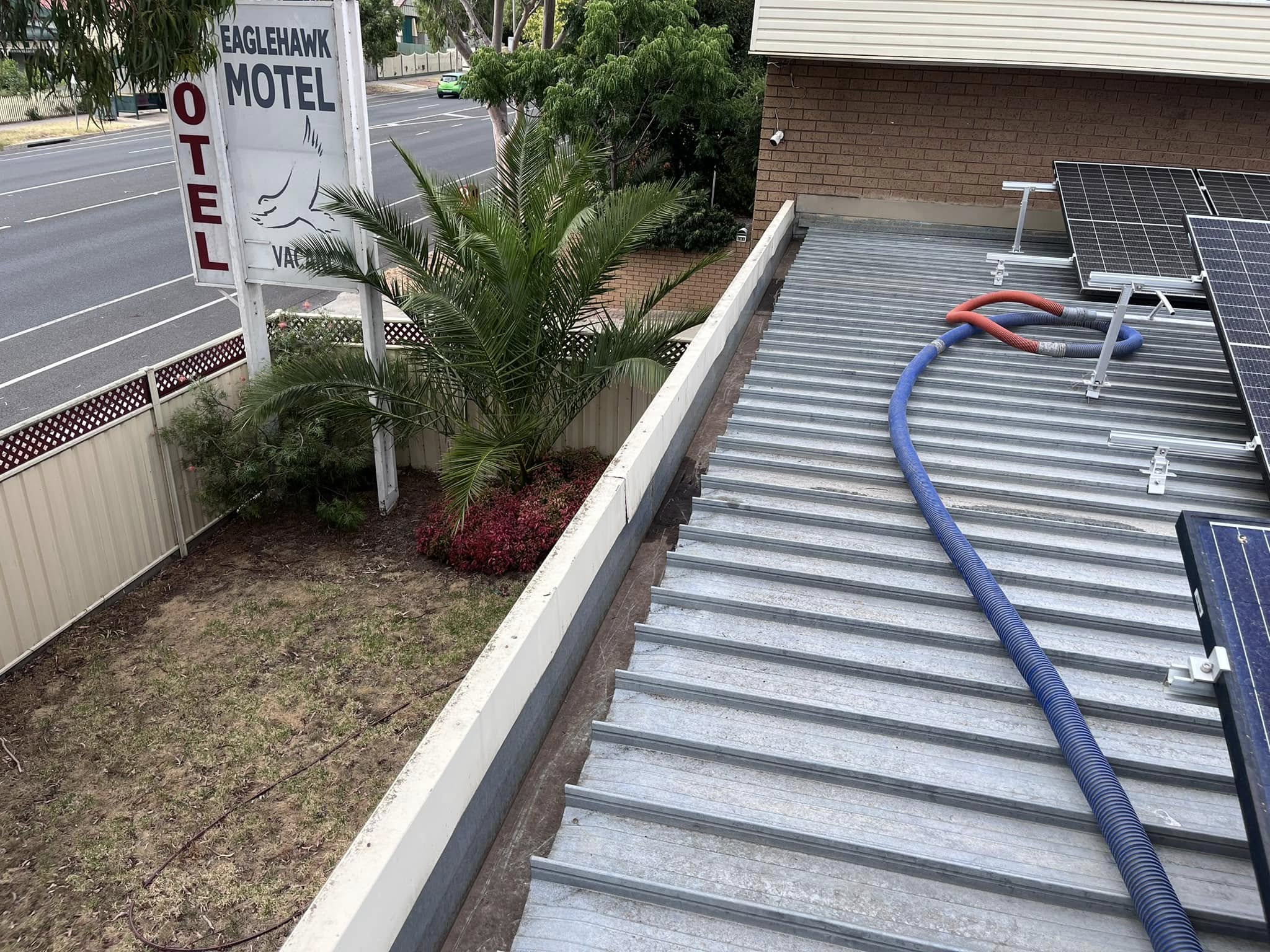 Gutter cleared of all debris after cleaning in Marong