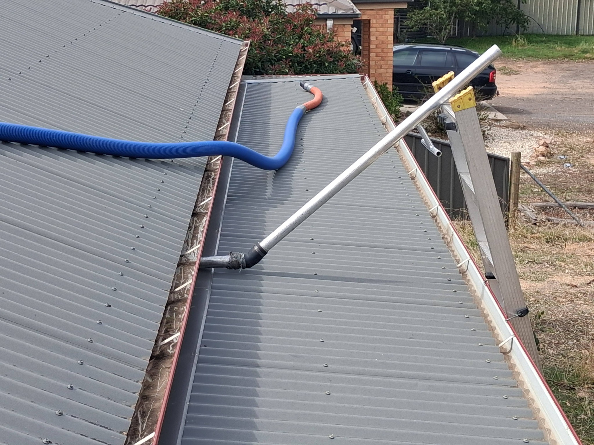 Gutters clean after professional vacuum clean Maiden Gully